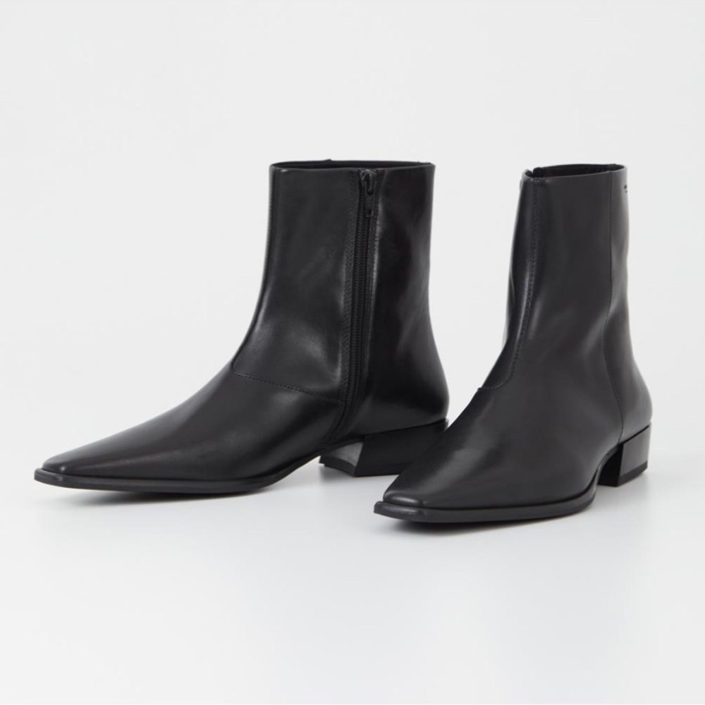 NEW WITH BOX VAGABOND SHOEMAKER NELLA LEATHER ANKLE BOOT BLACK SIZE 37